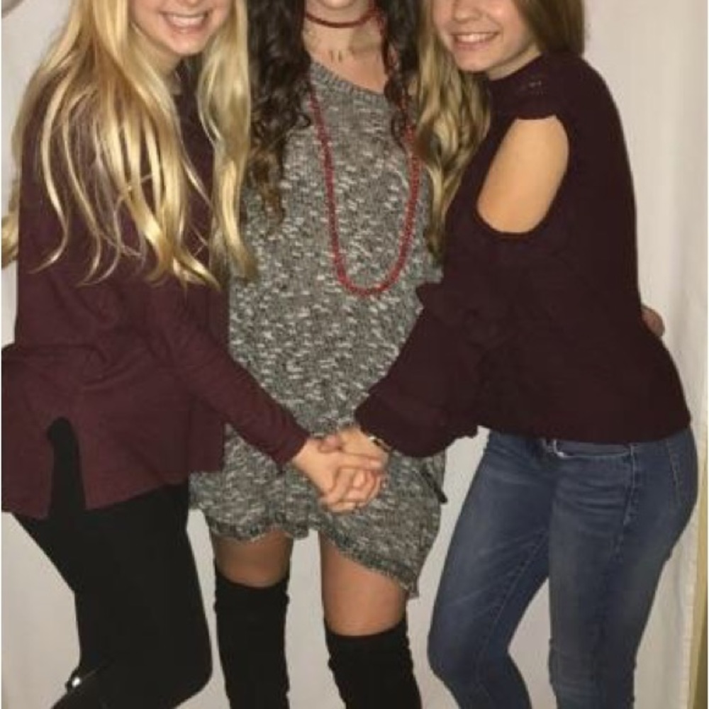 Grey sweater dress